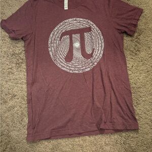Bella Canvas Red Short Sleeve Tee with Pi Design